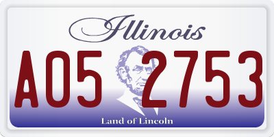 IL license plate A052753