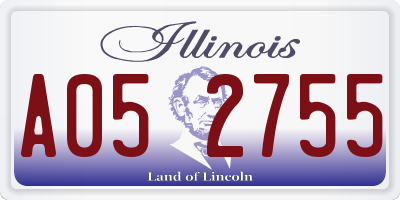 IL license plate A052755