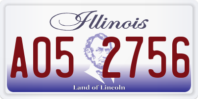 IL license plate A052756