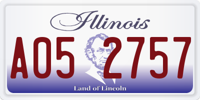 IL license plate A052757