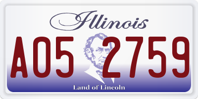 IL license plate A052759