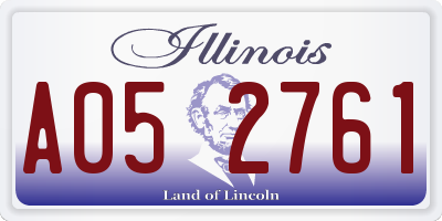 IL license plate A052761