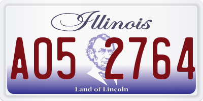 IL license plate A052764