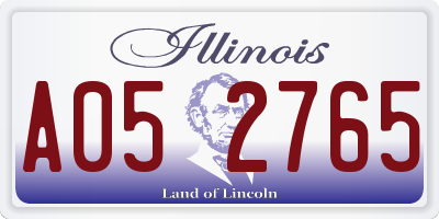 IL license plate A052765