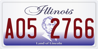 IL license plate A052766