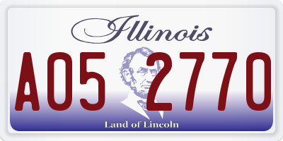 IL license plate A052770