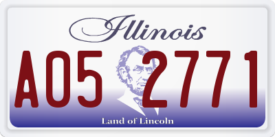 IL license plate A052771