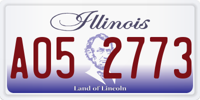 IL license plate A052773
