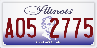 IL license plate A052775