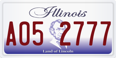 IL license plate A052777
