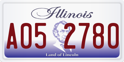 IL license plate A052780