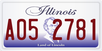 IL license plate A052781