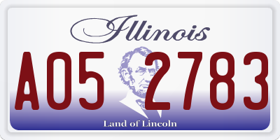 IL license plate A052783