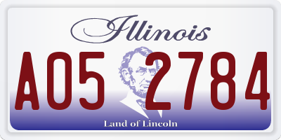 IL license plate A052784