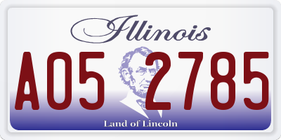 IL license plate A052785