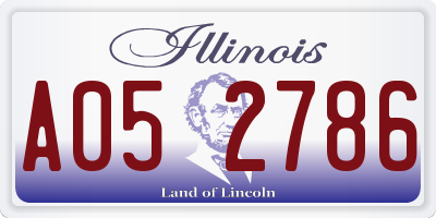 IL license plate A052786
