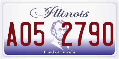 IL license plate A052790