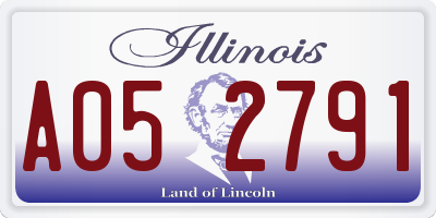 IL license plate A052791