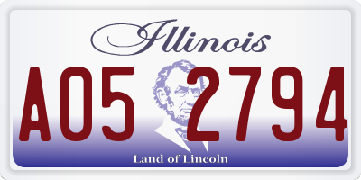 IL license plate A052794