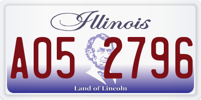IL license plate A052796