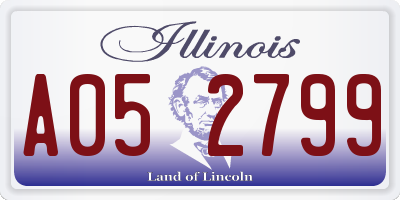 IL license plate A052799