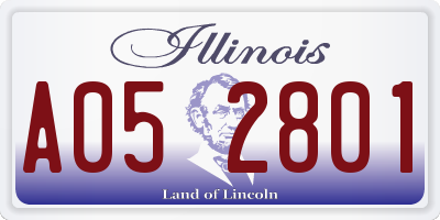 IL license plate A052801