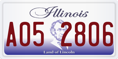 IL license plate A052806