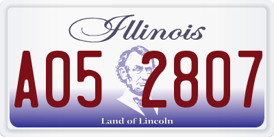 IL license plate A052807