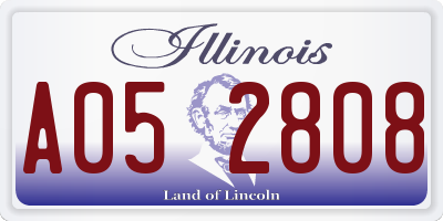 IL license plate A052808