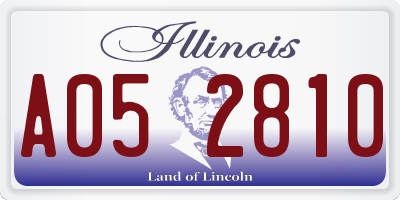 IL license plate A052810