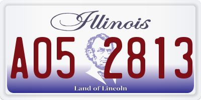IL license plate A052813