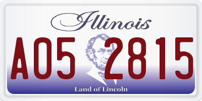 IL license plate A052815