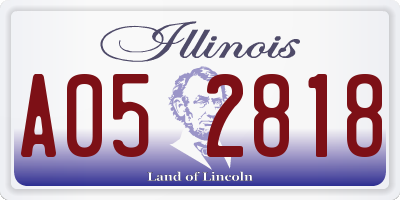 IL license plate A052818