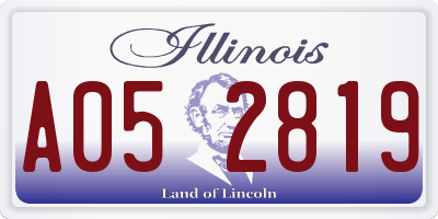 IL license plate A052819