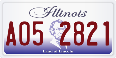 IL license plate A052821