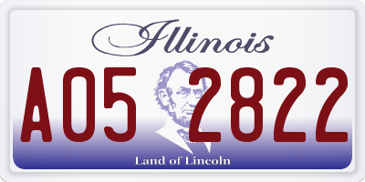IL license plate A052822