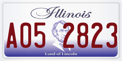 IL license plate A052823