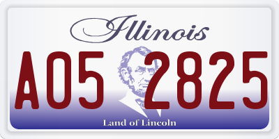 IL license plate A052825