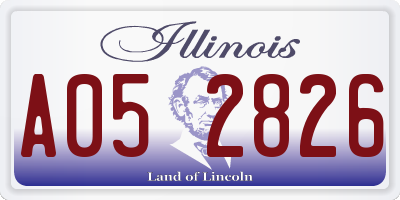 IL license plate A052826