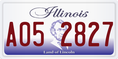 IL license plate A052827