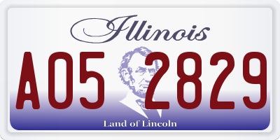 IL license plate A052829