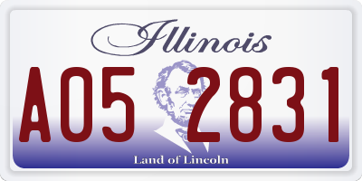 IL license plate A052831