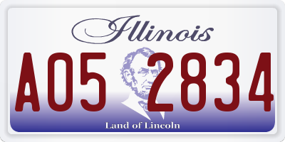 IL license plate A052834