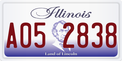 IL license plate A052838
