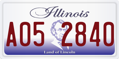 IL license plate A052840