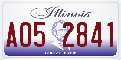 IL license plate A052841