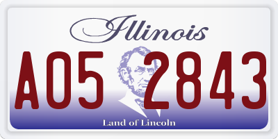 IL license plate A052843