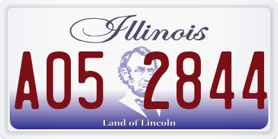 IL license plate A052844