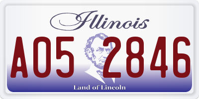 IL license plate A052846