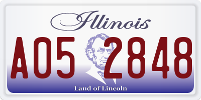 IL license plate A052848
